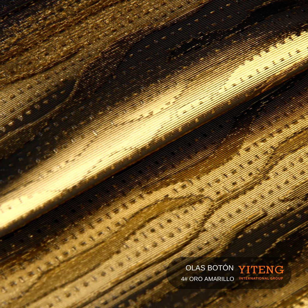Olas Botón Oro Amarillo (Dorado)
