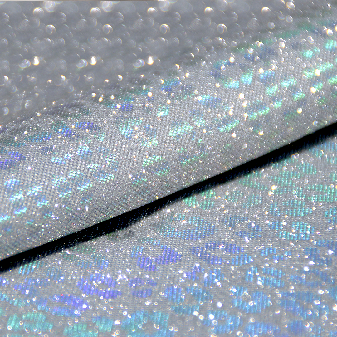 Sintetico Candy Leopardo Iridiscente Azul