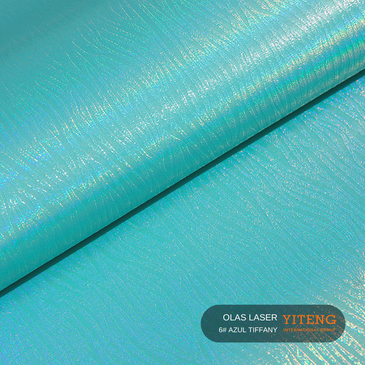 Sintetico Olas Laser Azul Tiffany