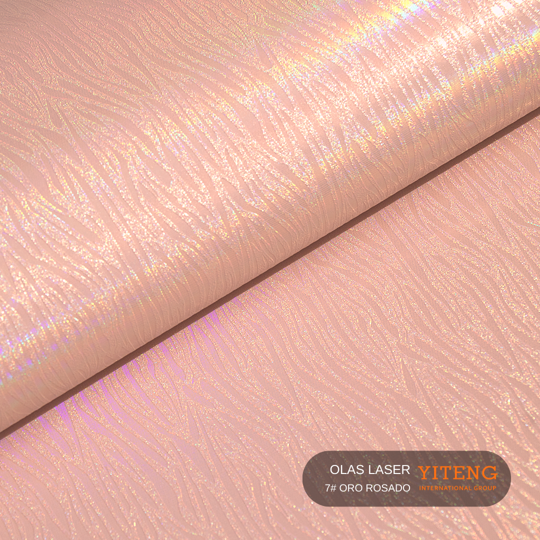 Sintetico Olas Laser Oro Rosado